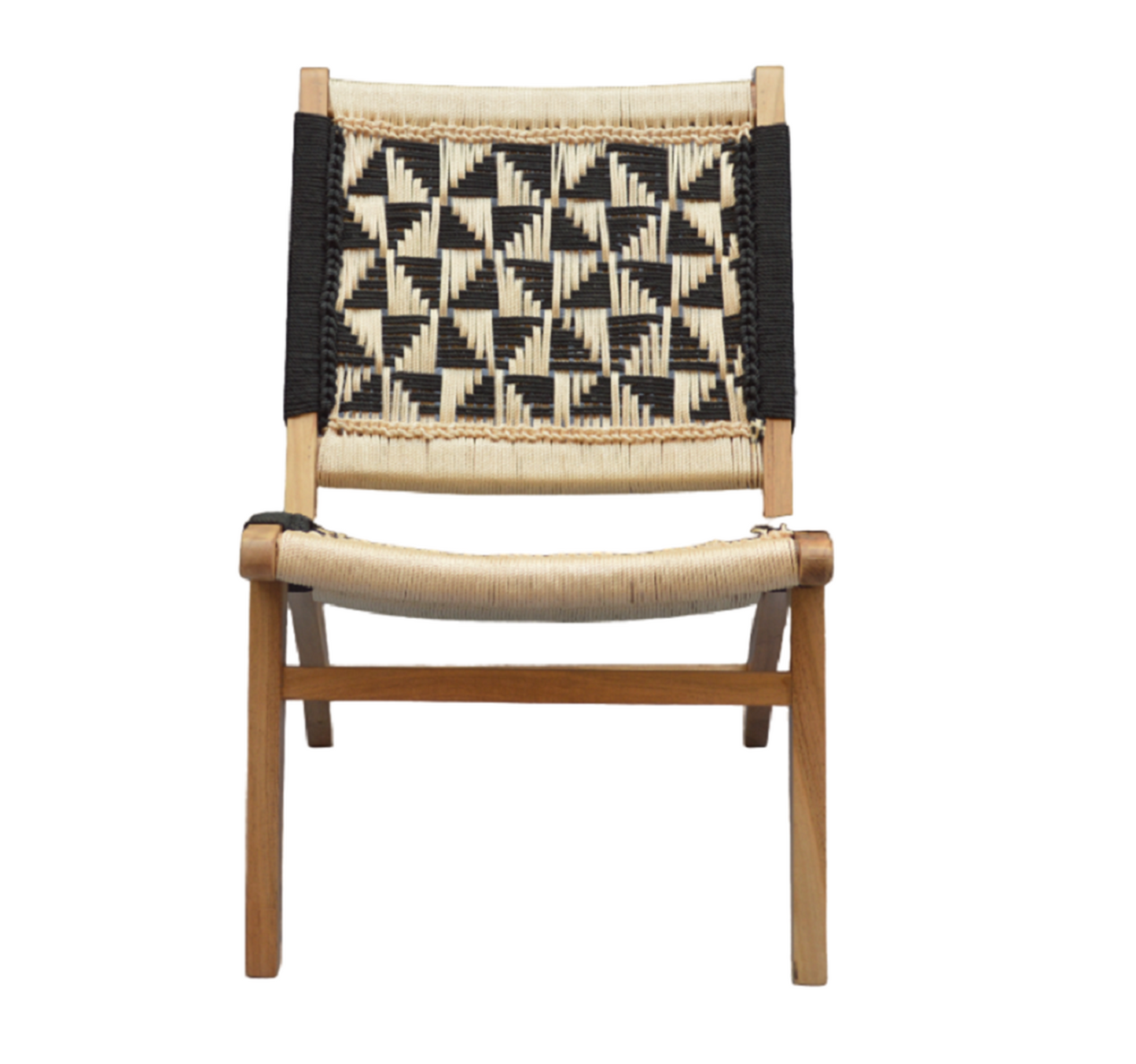 Heritage Haven Hand Woven Lounge Chair Solid Wood Chair by Orchid Homez