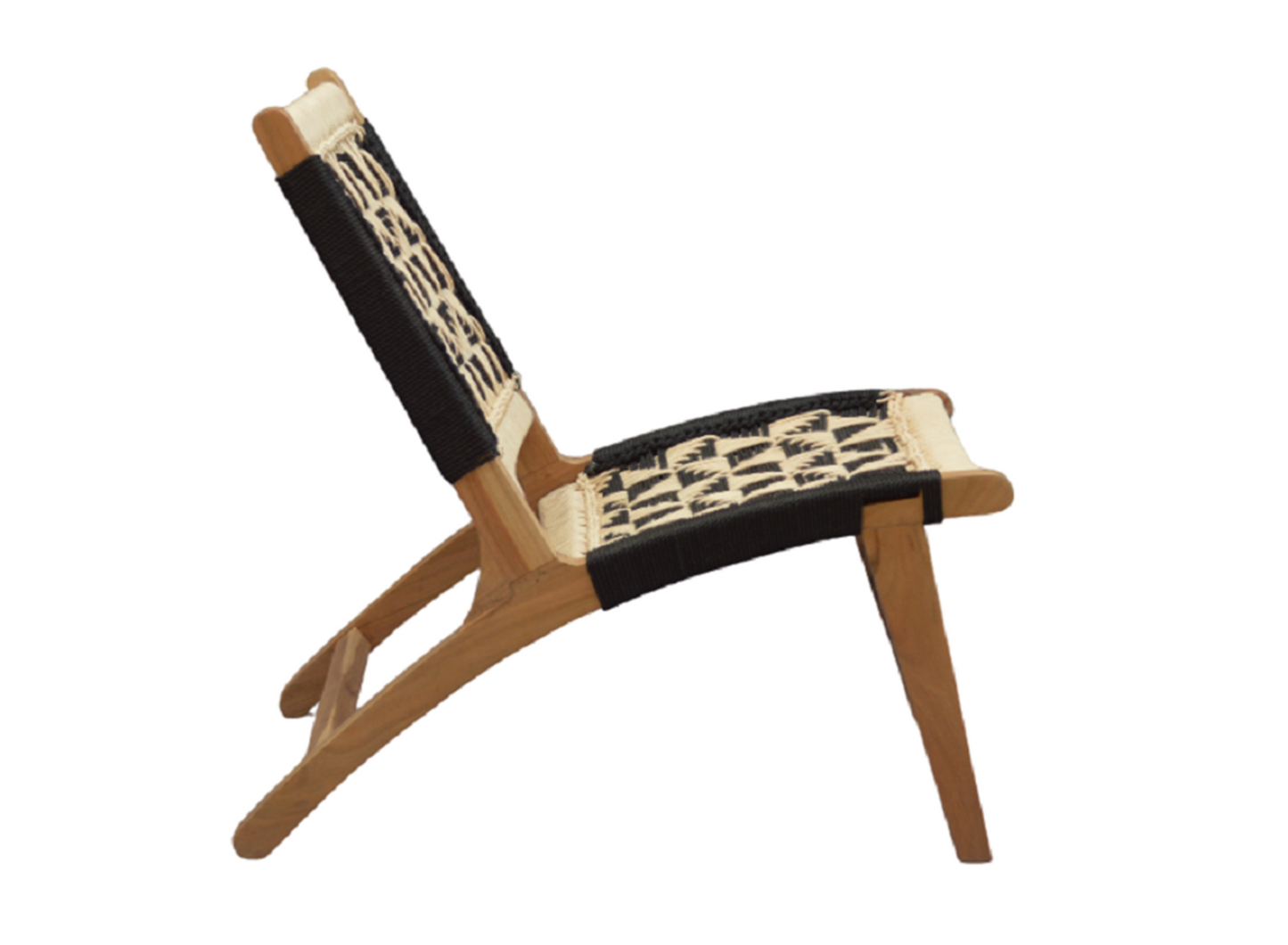 Heritage Haven Hand Woven Lounge Chair Solid Wood Chair by Orchid Homez