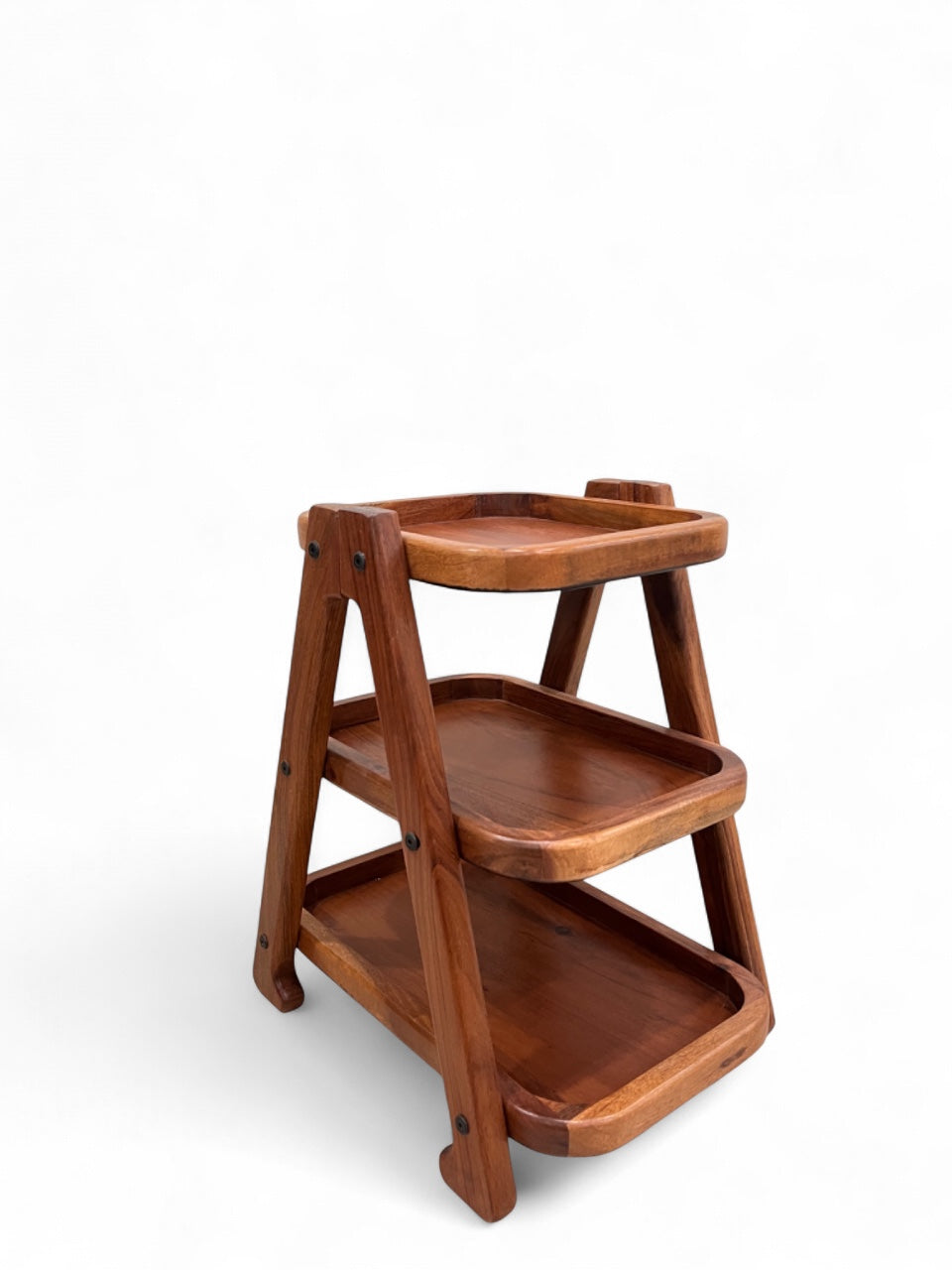 Pyramid Vegetable Rack 3 Layer Solid Wood