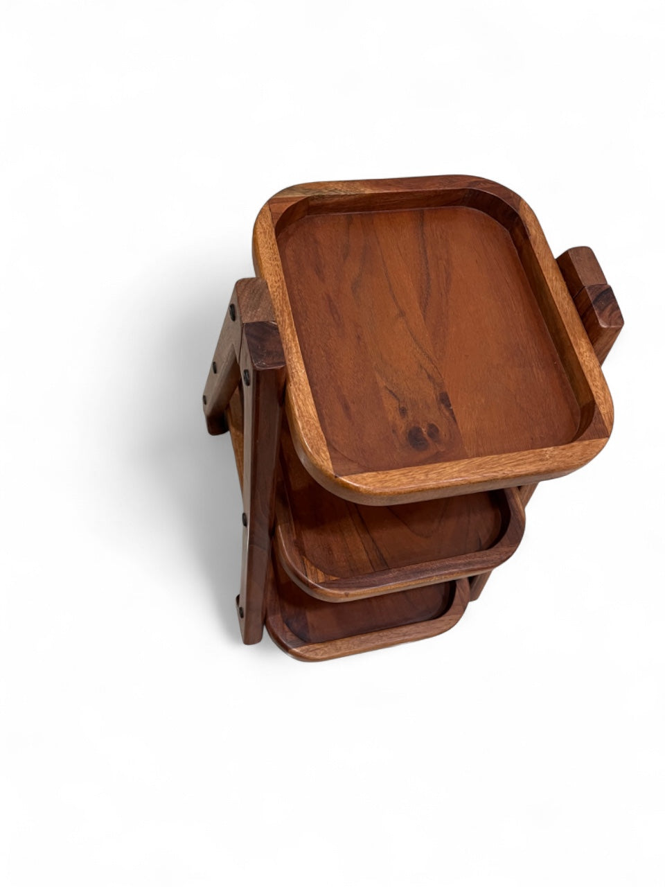 Pyramid Vegetable Rack 3 Layer Solid Wood