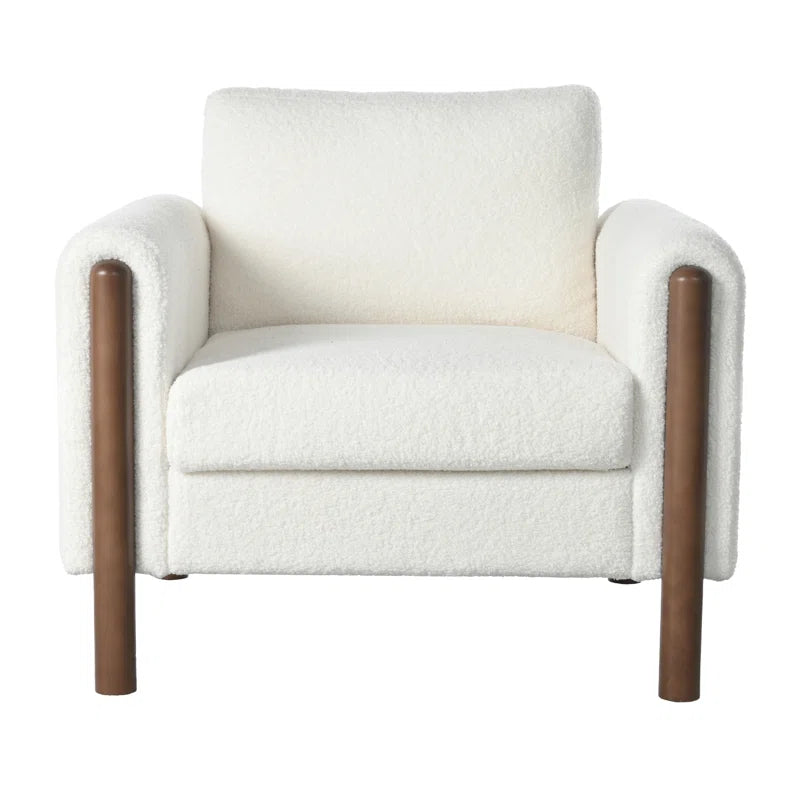 Fluffy Wood Chair with stain resistant fabric