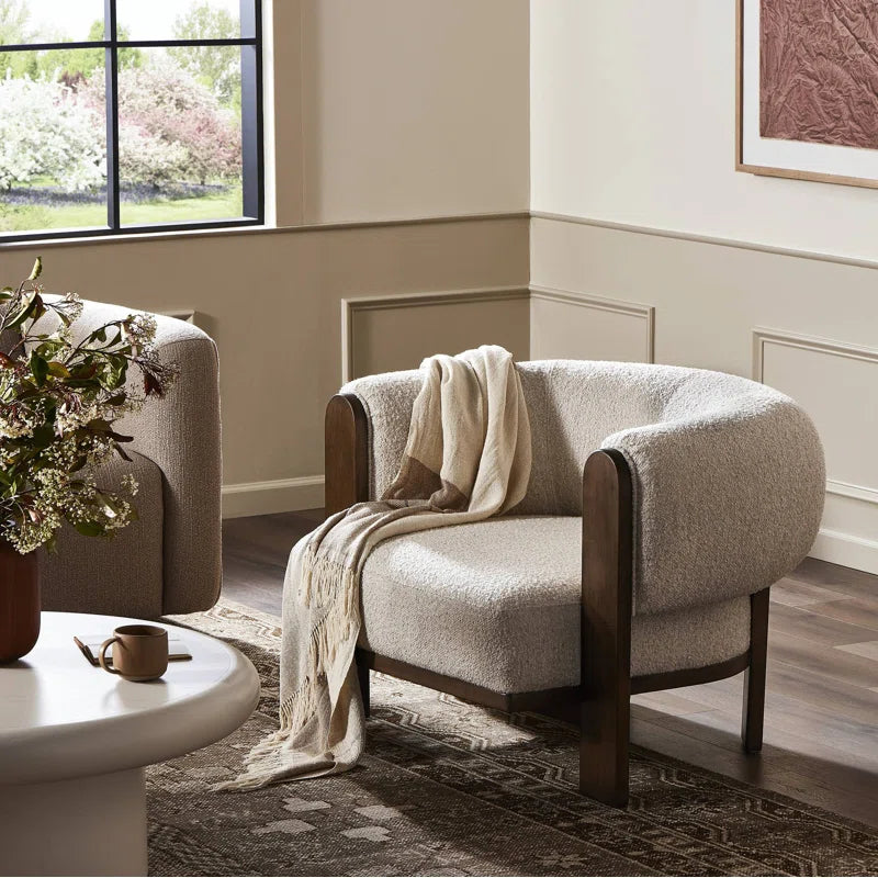 Henway Solid Wood Chair with stain resistant fabric