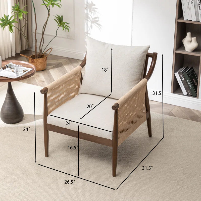 Rex Solid Wood Chair with stain resistant fabric