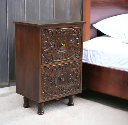 Heirloom Carved side table