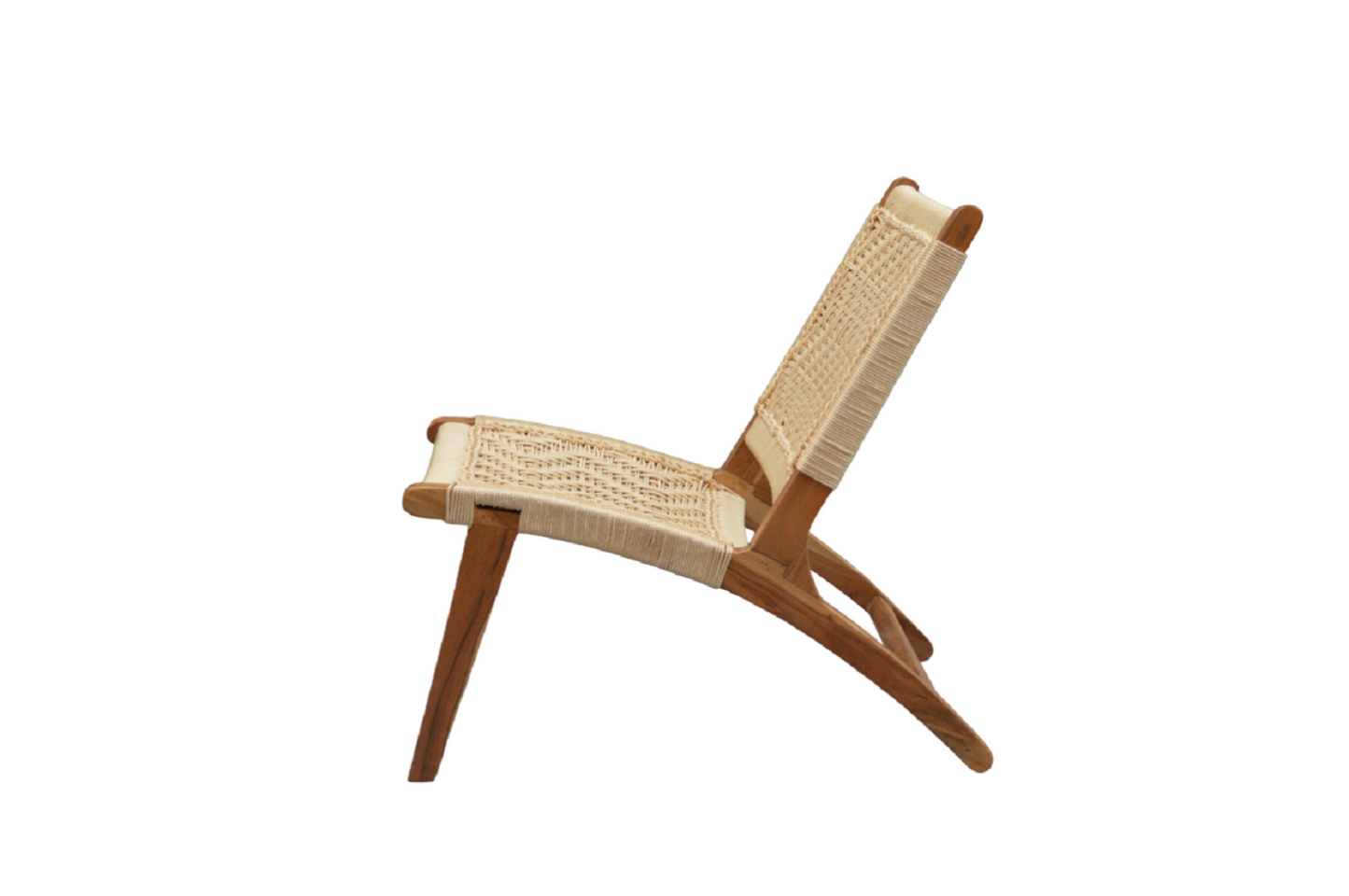 Heritage Haven Hand Woven Lounge Chair Solid Wood Chair by Orchid Homez