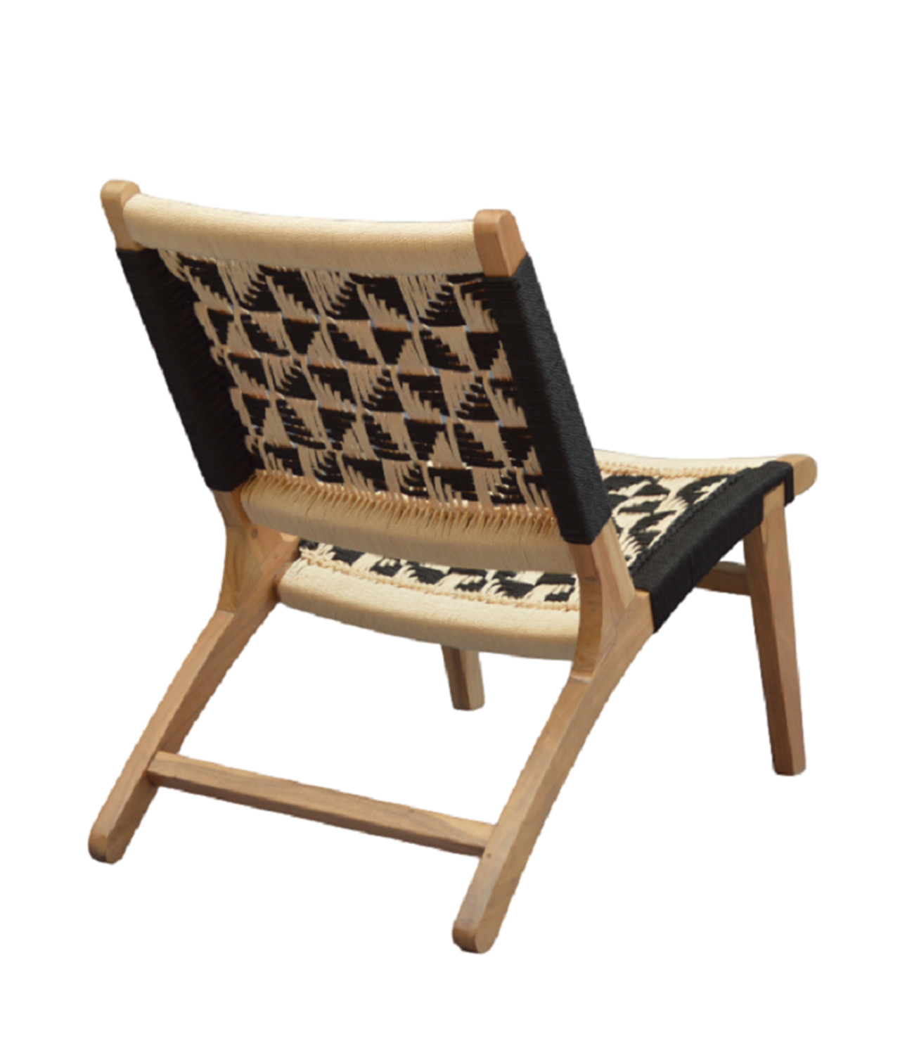 Heritage Haven Hand Woven Lounge Chair Solid Wood Chair by Orchid Homez