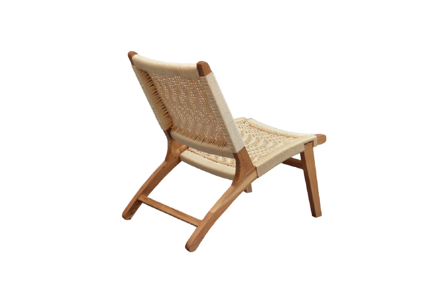 Heritage Haven Hand Woven Lounge Chair Solid Wood Chair by Orchid Homez