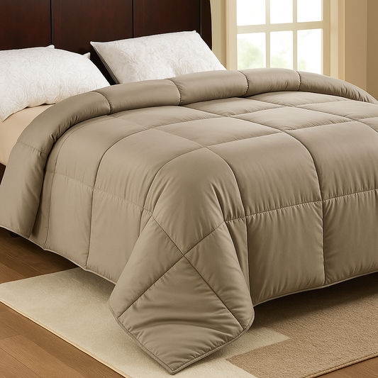 CoolBreeze All season Comfort Quilts - Light Brown
