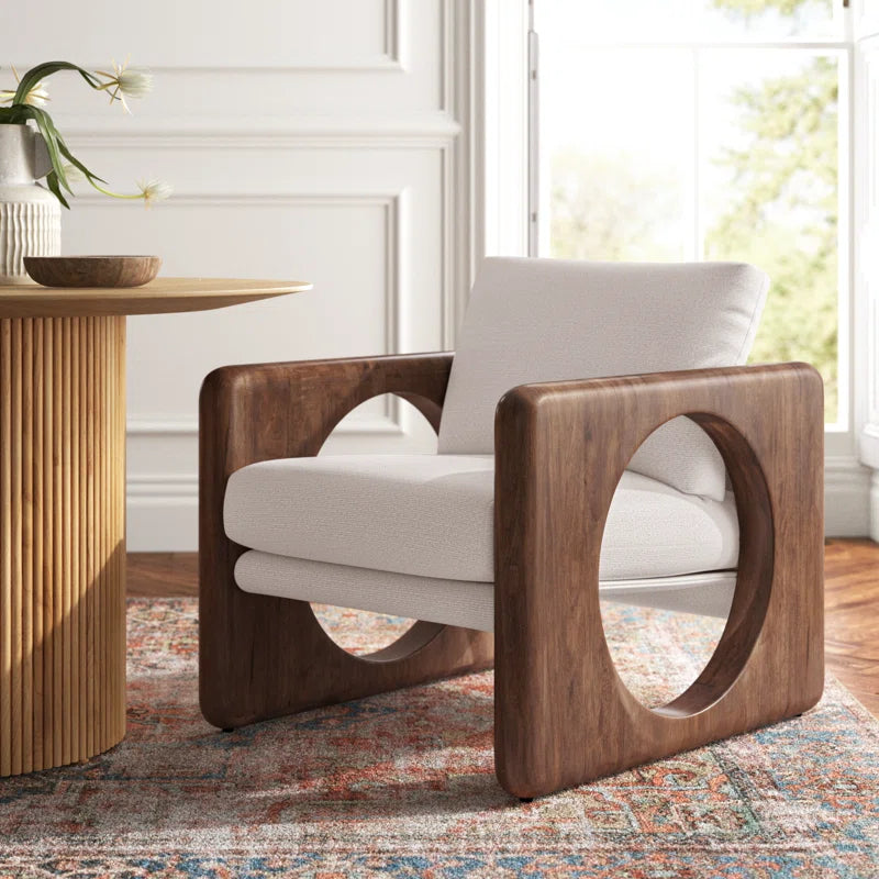 Hase Solid Wood Chair with stain resistant fabric