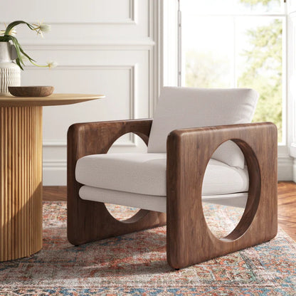 Hase Solid Wood Chair with stain resistant fabric