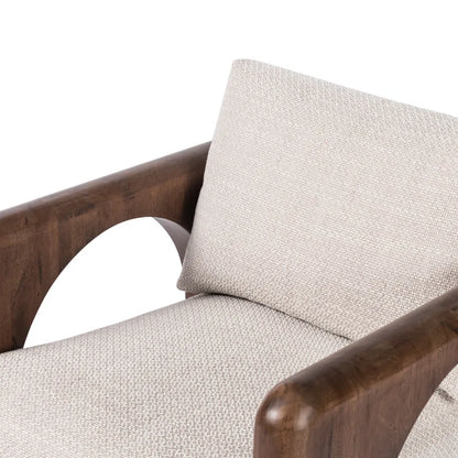 Hase Solid Wood Chair with stain resistant fabric