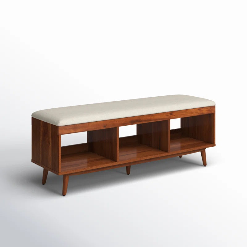 Wayne Bench solid wood bench with stain resistant fabric