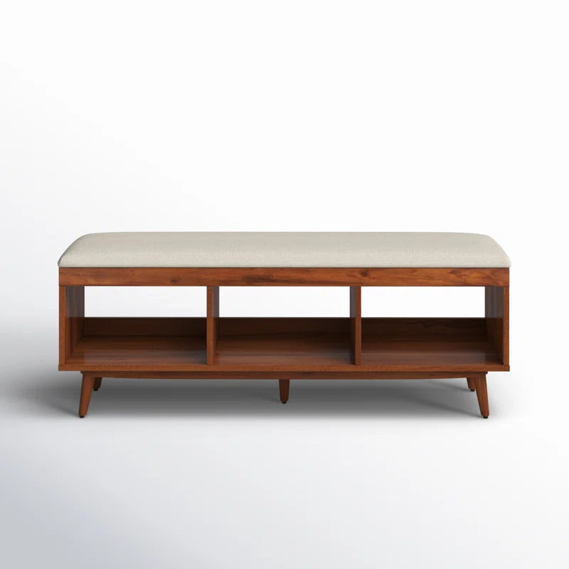 Wayne Bench solid wood bench with stain resistant fabric