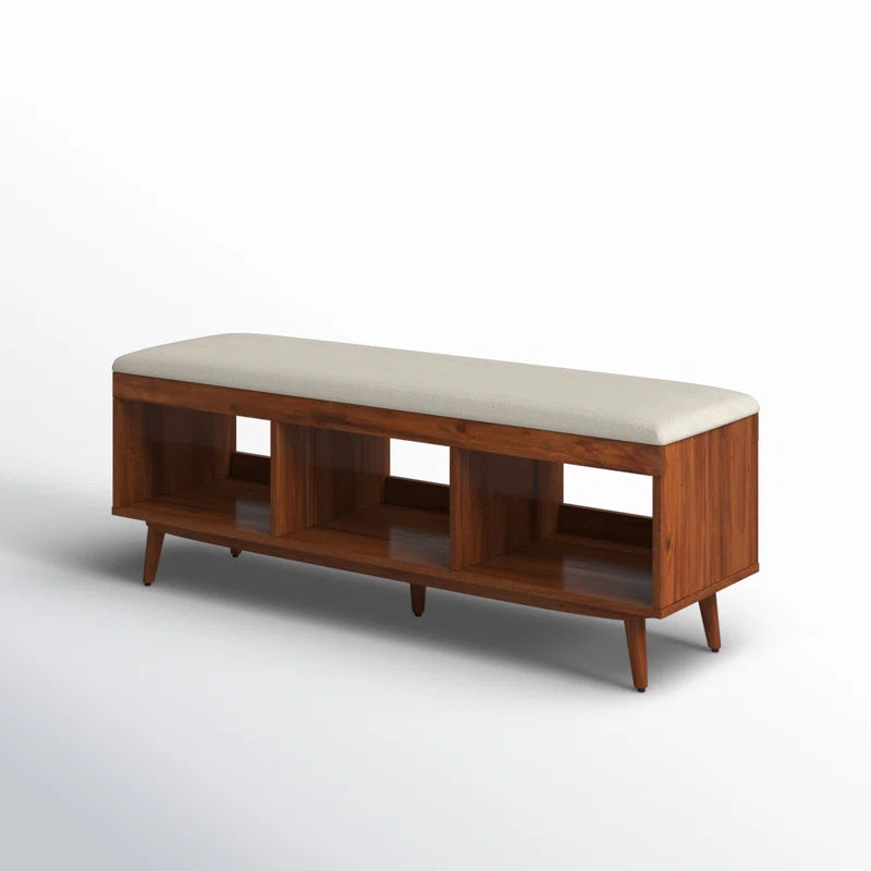 Wayne Bench solid wood bench with stain resistant fabric