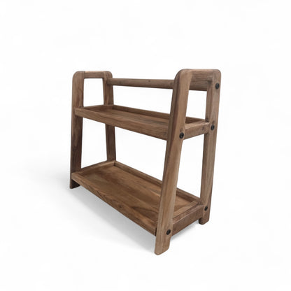 DIY Vegetable Rack 2 Layer Solid Wood