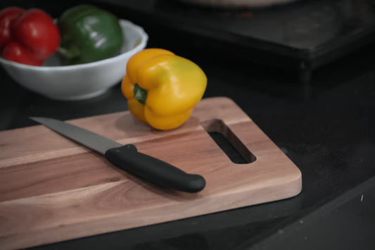 ChopChamp Solid Wood Acacia Cutting Board handle