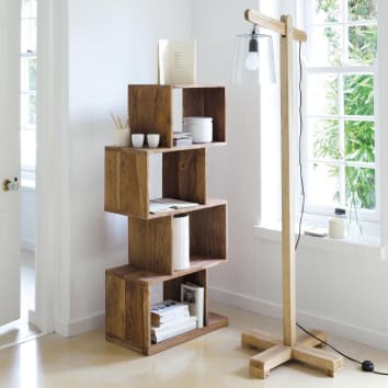 Story Stax Solid wood Sofa side table book case