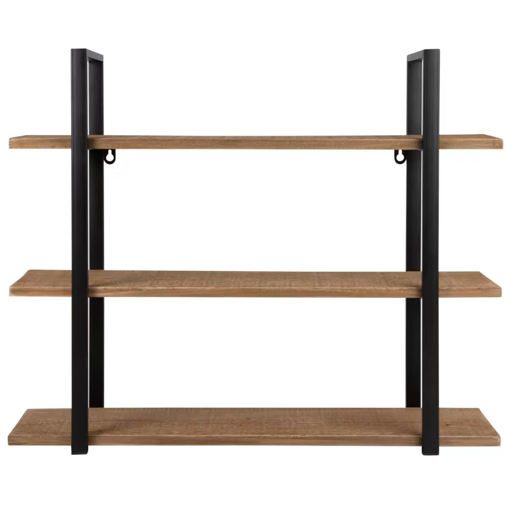 Mount Muse Solid wood Metallic wall Rectangular storage shelf