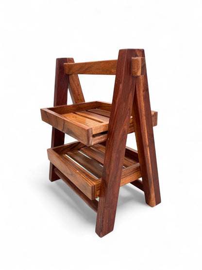 2 LAYER PARTY RACK MULIT USAGE SOLID WOOD RACK