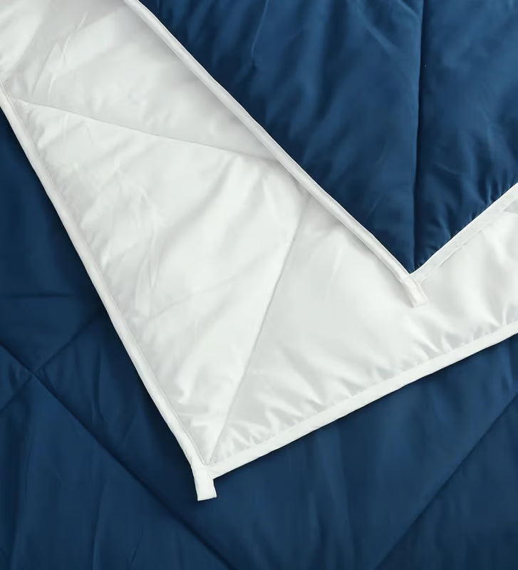 CoolBreeze All season Comfort Quilts -Royal Blue and White